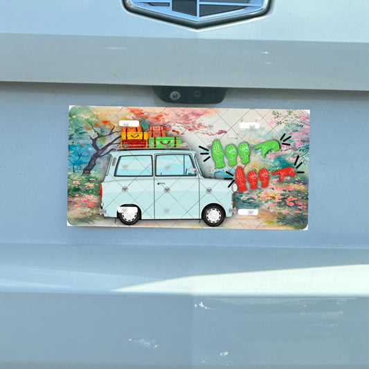 Beep Beep ASL, American Sign Language , License Plate Sublimation Designs