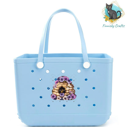Beehive Purple Pansy Design, Sublimation, Digital, PNG Design