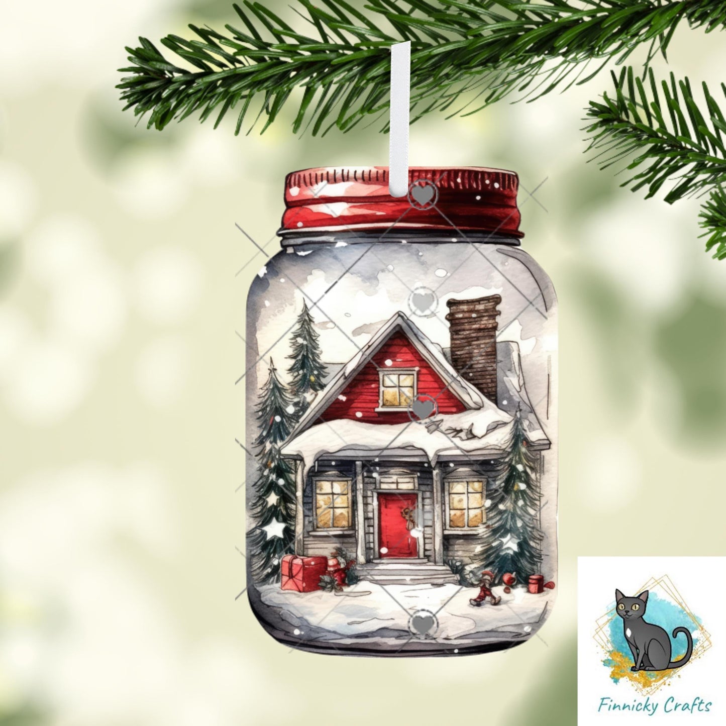 Christmas Mason Jar Sublimation Digital Design Bundle - MDF, Acrylic, Glitter Acrylic - Earrings, Sign, Nightlight, Vent Clip, Beach Bag