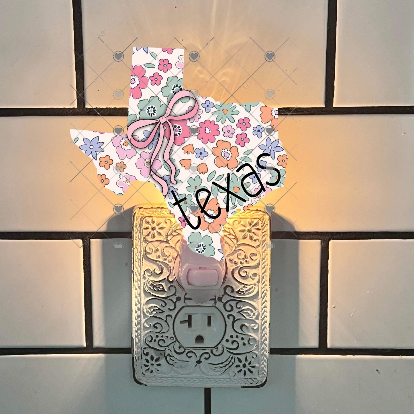 Floral Texas State Shape, 2 versions, Sublimation, PNG, Digital Download, Door Hanger, Ornament (Copy)