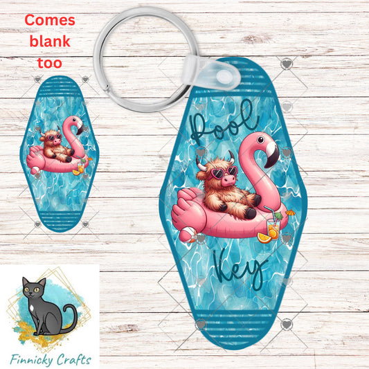 Motel Pool Key, Sublimation, Digital, PNG Design, Download for Keychain