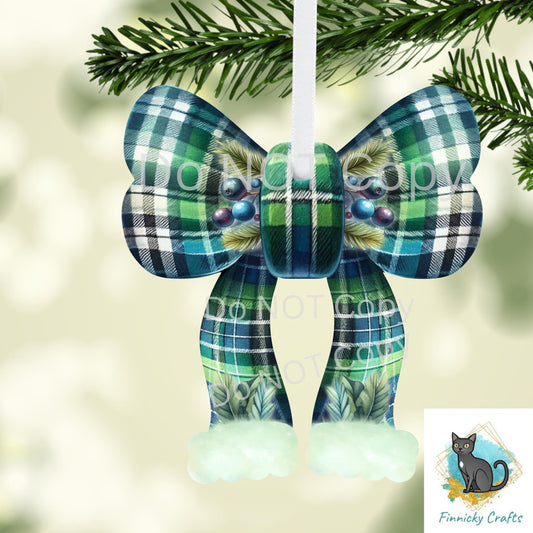 Christmas Bow Shape PNG - Sublimation Digital Designs - Ornament, Night Light, Shirt