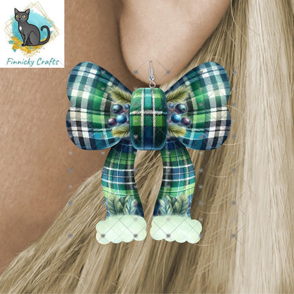 Christmas Bow Shape PNG - Sublimation Digital Designs - Ornament, Night Light, Shirt