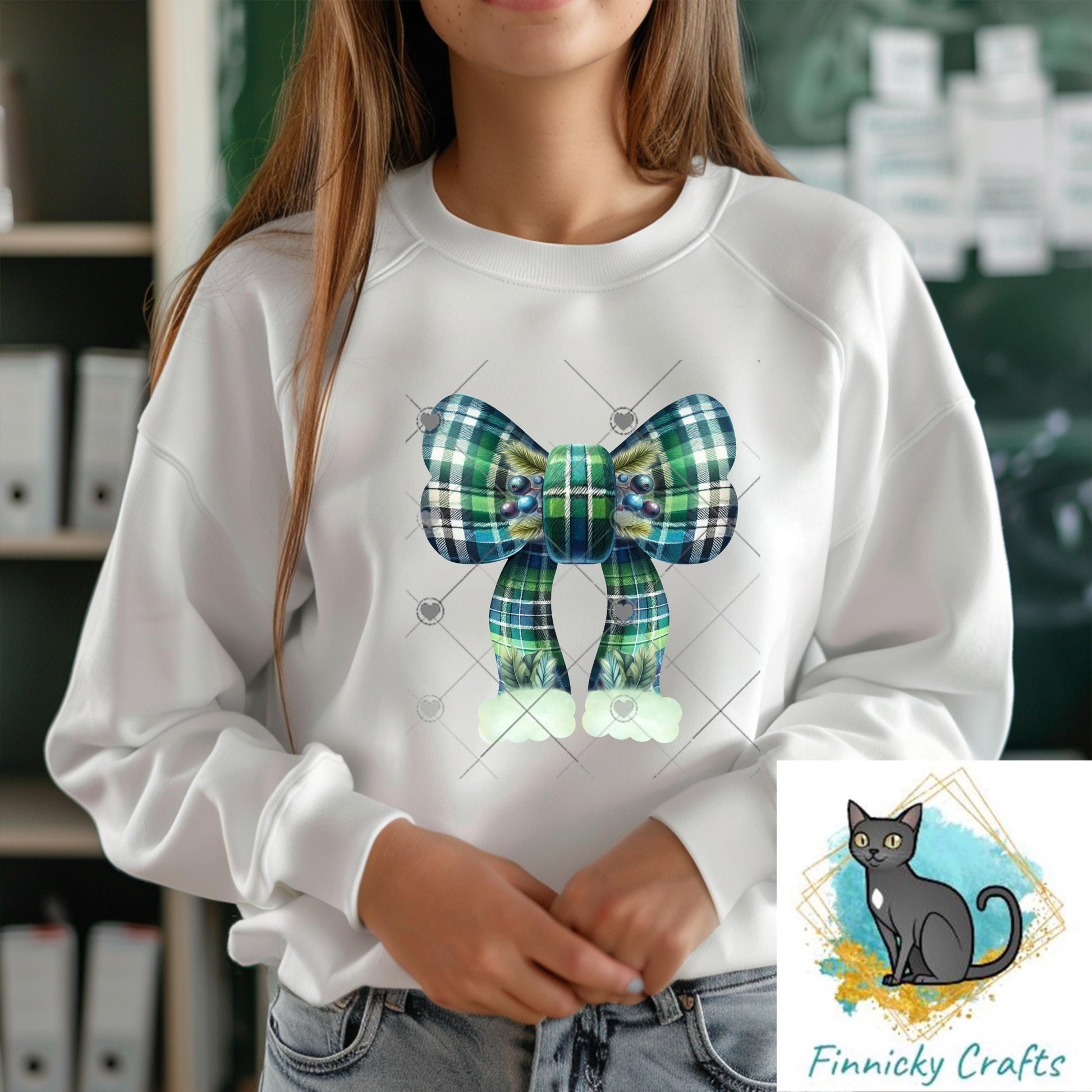 Christmas Bow Shape PNG - Sublimation Digital Designs - Ornament, Night Light, Shirt