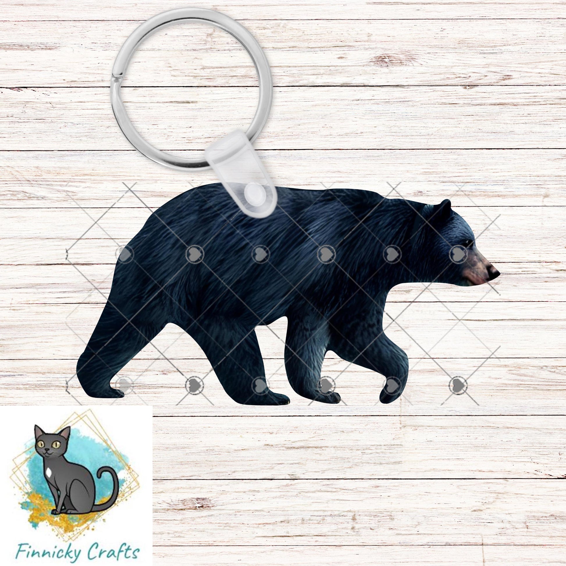 Black Bear png, key ring, shirt, ornament, sign