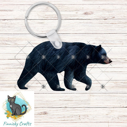 Black Bear png, key ring, shirt, ornament, sign