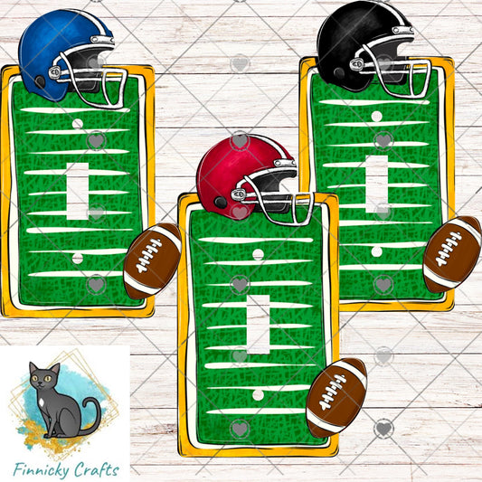 Football Light Switch Bundle, Sublimation, Decor, Sublimation, Digital, PNG, Design, Helmet, ball, field