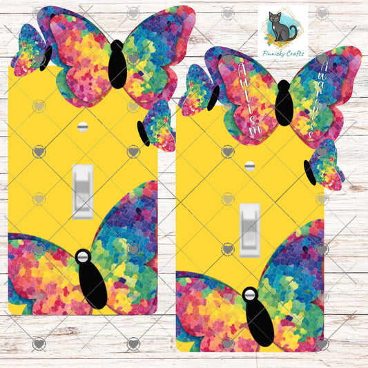 Autism Awareness Butterfly Light Switch, Sublimation, Decor, Sublimation, Digital, PNG, Design