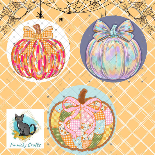 Dirty Bag Round Pumpkins Sublimation Digital Design Bundle