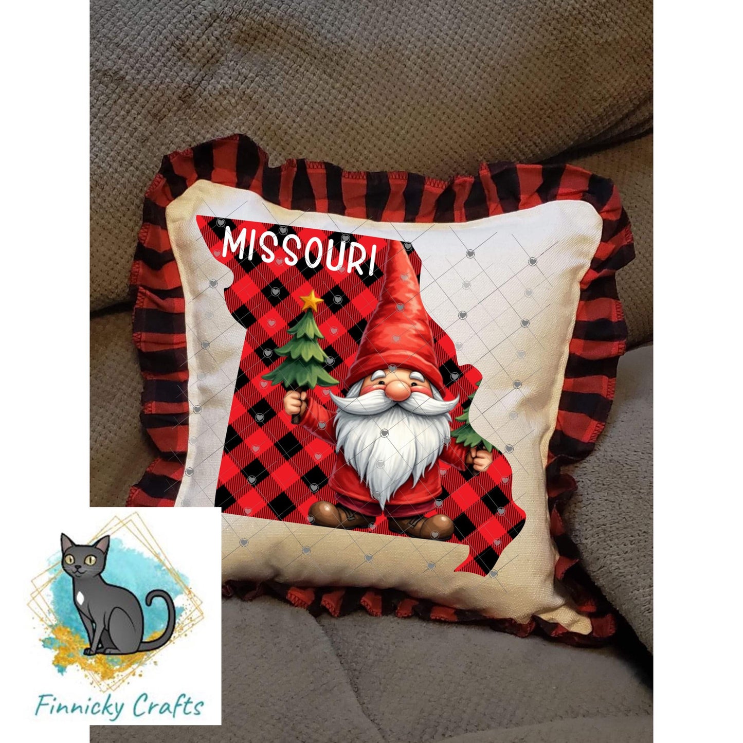 Missouri State Shape, Gnome, Christmas, Sublimation, PNG, Digital Download, Door Hanger, Ornament, Earrings, T-shirt