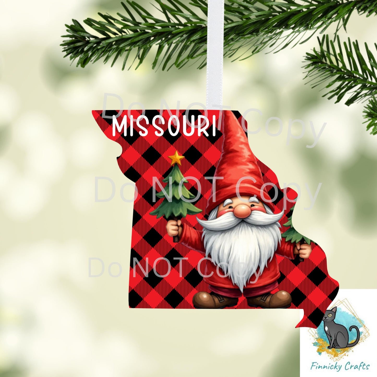 Missouri State Shape, Gnome, Christmas, Sublimation, PNG, Digital Download, Door Hanger, Ornament, Earrings, T-shirt