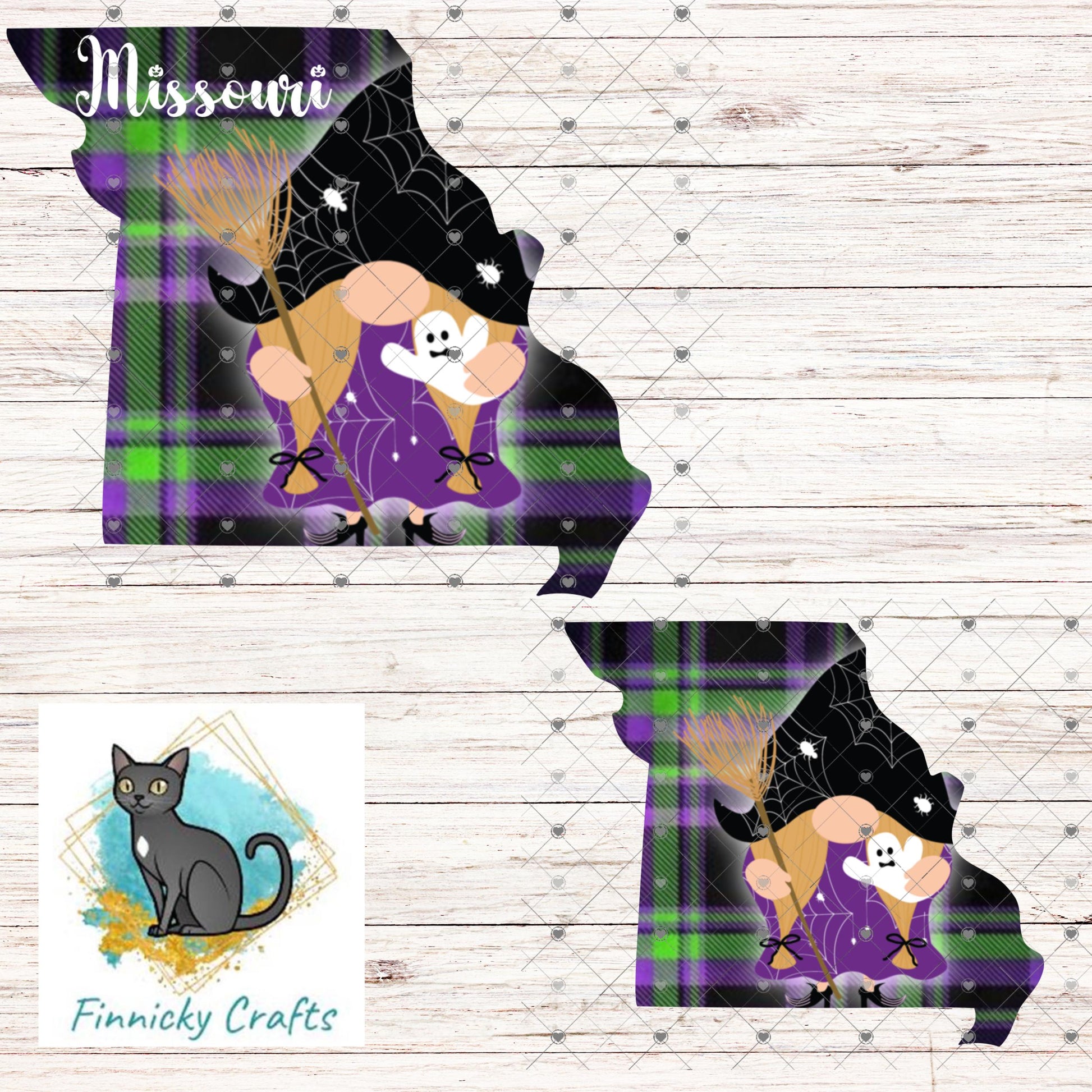 Missouri State Shape, Gnome, Halloween, Sublimation, PNG, Digital Download, Door Hanger, Ornament, Earrings, T-shirt