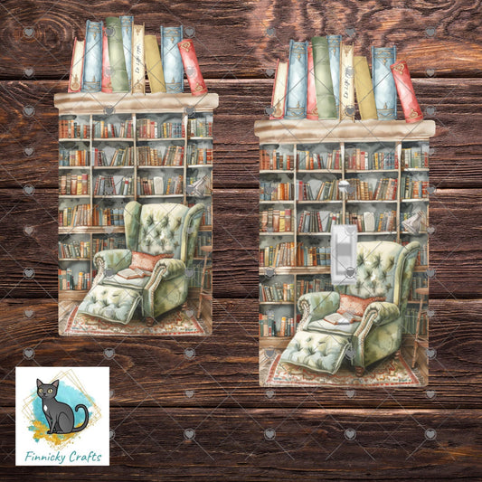 Books and Library Light Switch - Decoration - PNG Digital Download for Sublimation