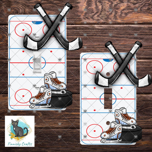 Hockey Light Switch, Puck, Rink, PNG, Design, Digital, Download, Sublimation, Decor