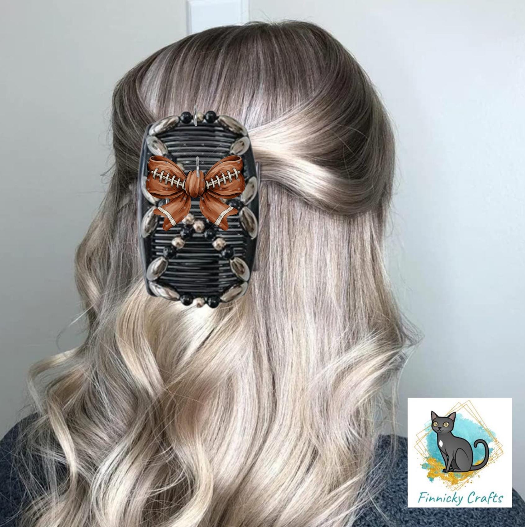 Baseball, Football, Sports, stretchy hair clip, sublimation, Digital Design png, Earrings, bows