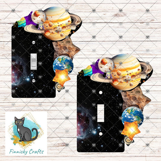 Space and Planets Light Switch - Decoration - PNG Digital Download for Sublimation