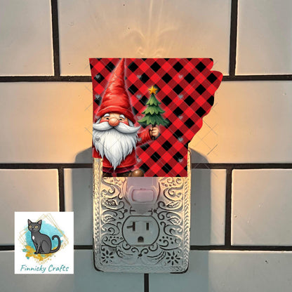Arkansas State Shape, Gnome, Christmas, Sublimation, PNG, Digital Download, Door Hanger, Ornament, Earrings, T-shirt