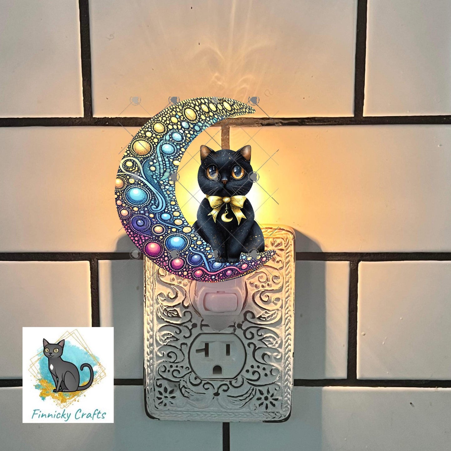 Moon Cat - Digital Design- Earrings - Signs - Design - PNG - T-shirts - Pillows