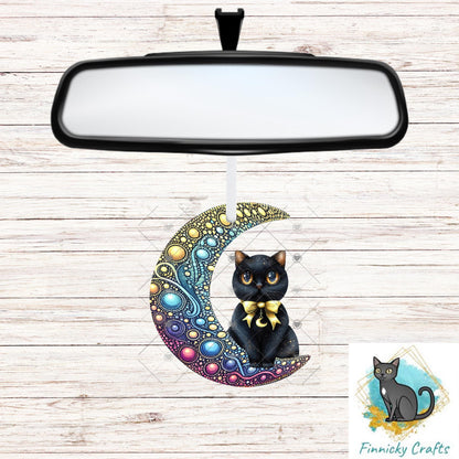 Moon Cat - Digital Design- Earrings - Signs - Design - PNG - T-shirts - Pillows