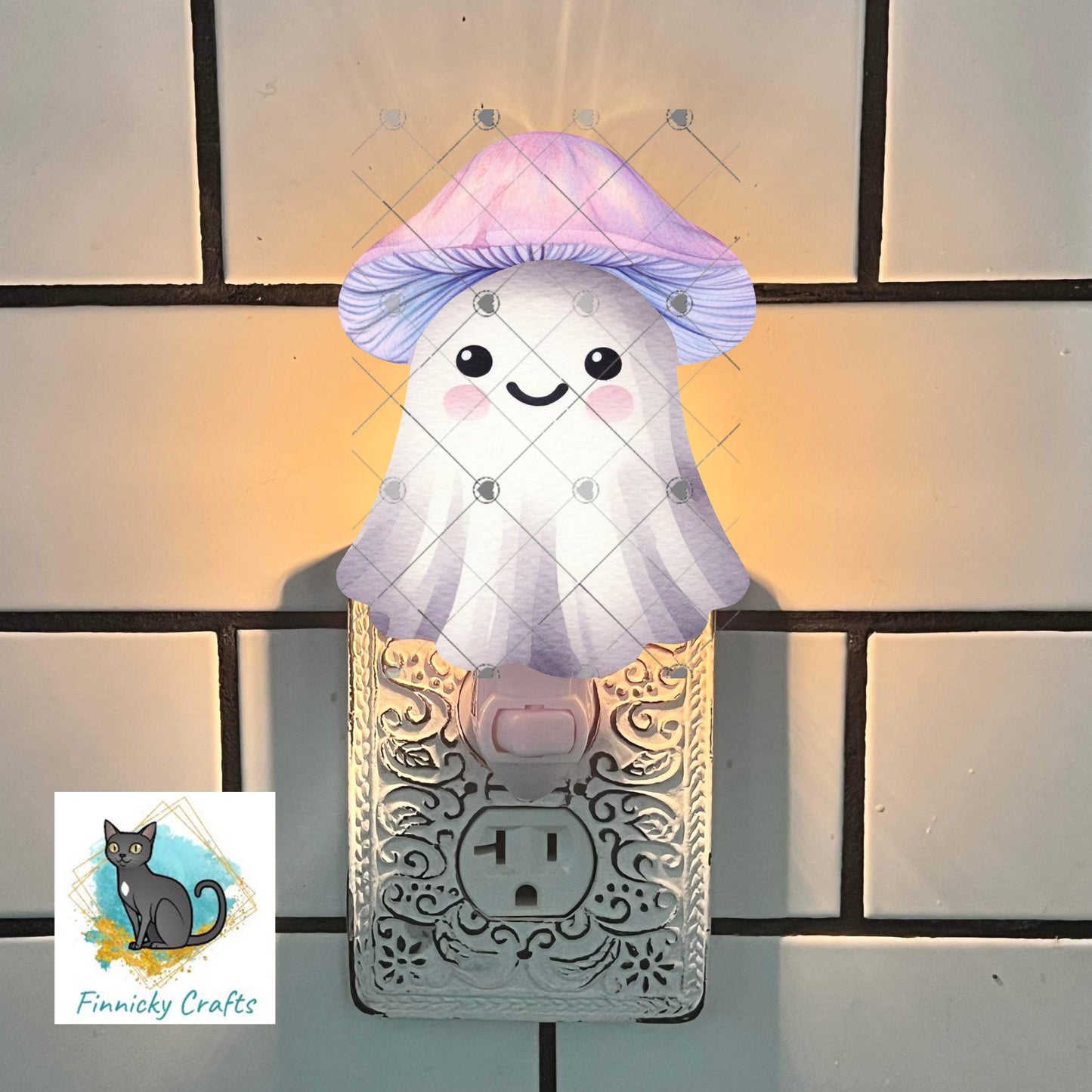 Dirty Bags Ghost Mushrooms Bundle Sublimation, Digital, PNG, Design, Download, Earrings, Night Light, Sign