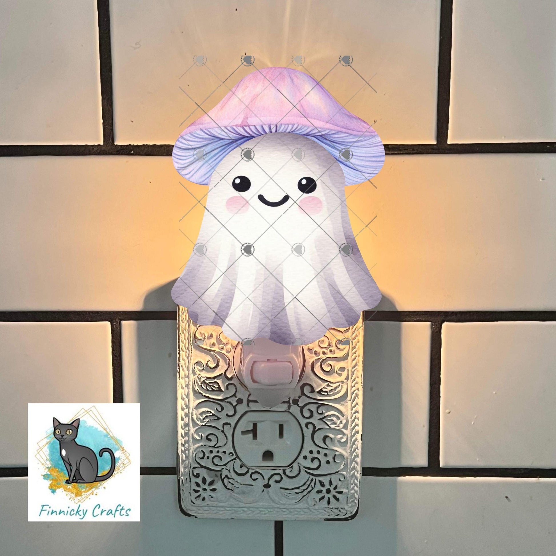 Dirty Bags Ghost Mushrooms Bundle Sublimation, Digital, PNG, Design, Download, Earrings, Night Light, Sign