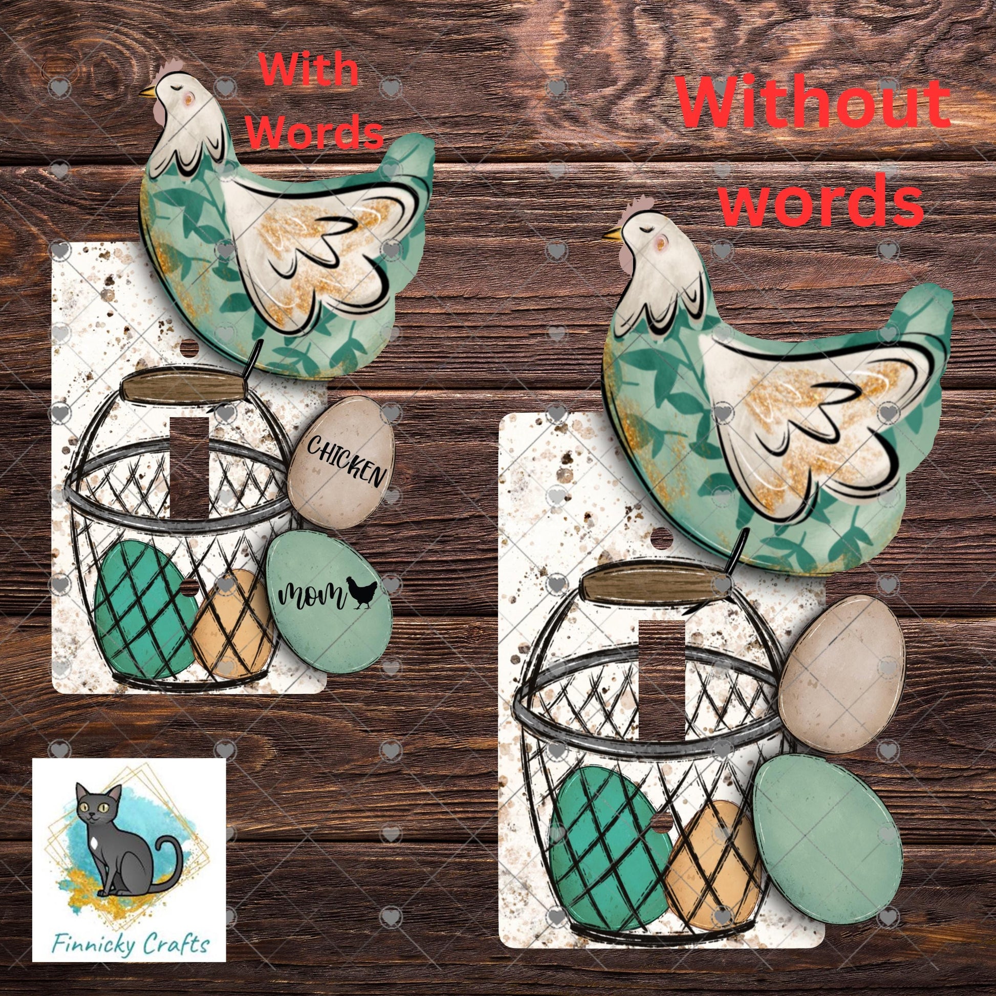 Chicken and eggs Light Switch, Sublimation, Decor, Sublimation, Digital, PNG, Design