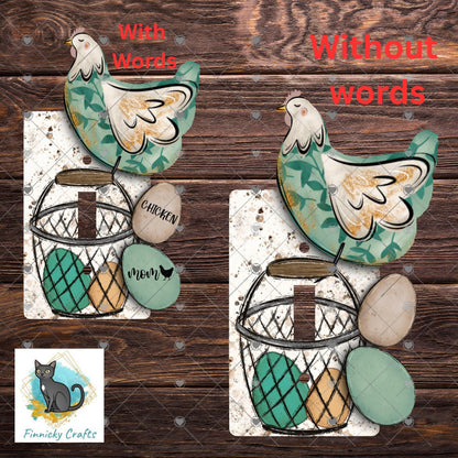 Chicken and eggs Light Switch, Sublimation, Decor, Sublimation, Digital, PNG, Design