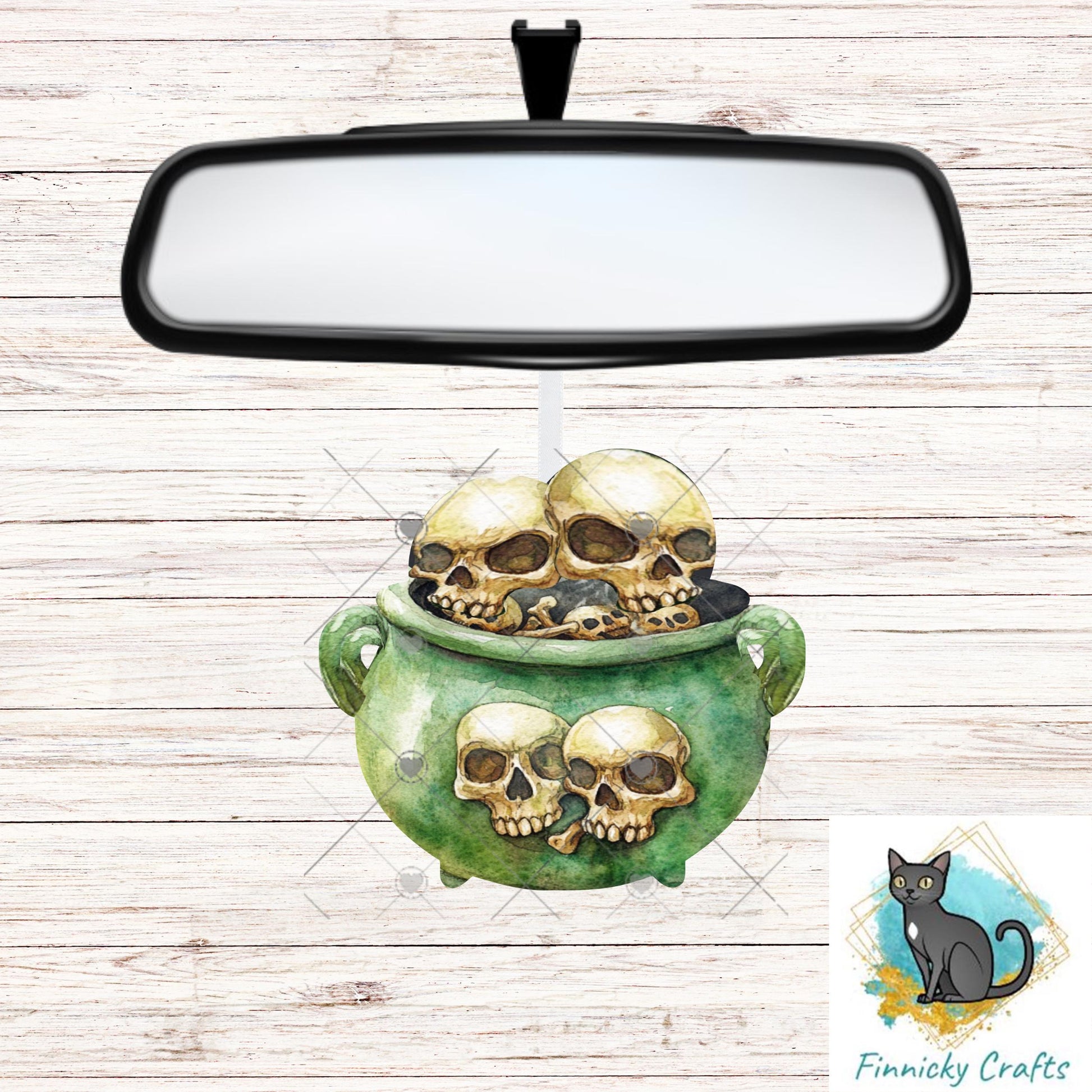 Witch's Cauldron - Skulls - Sublimation Designs Wall Door Hanger, Earrings, Decor, Sign, DTF