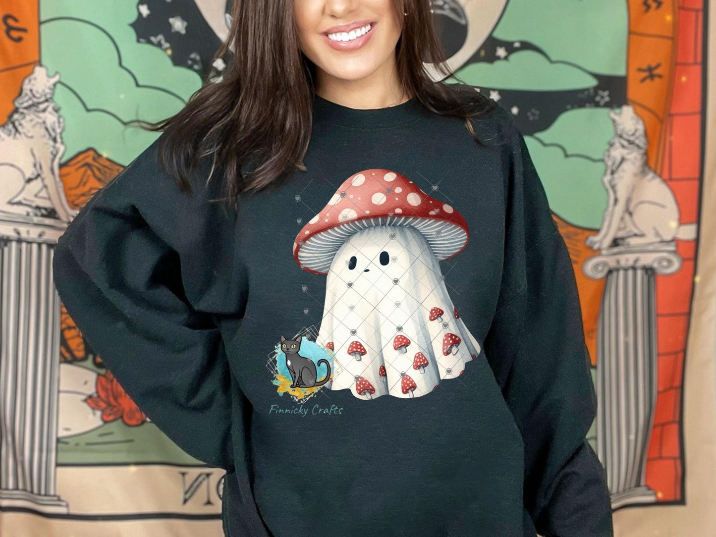Dirty Bags Ghost Mushrooms Bundle Sublimation, Digital, PNG, Design, Download, Earrings, Night Light, Sign