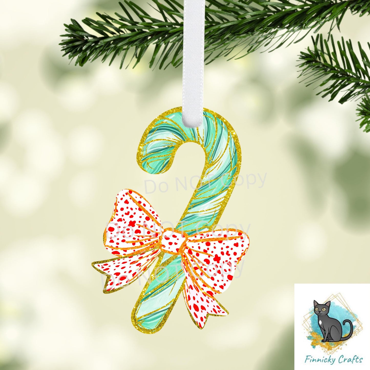 Candy Cane Bow Christmas Sublimation Design png, Earrings, Door Hanger, Ornament, DTF
