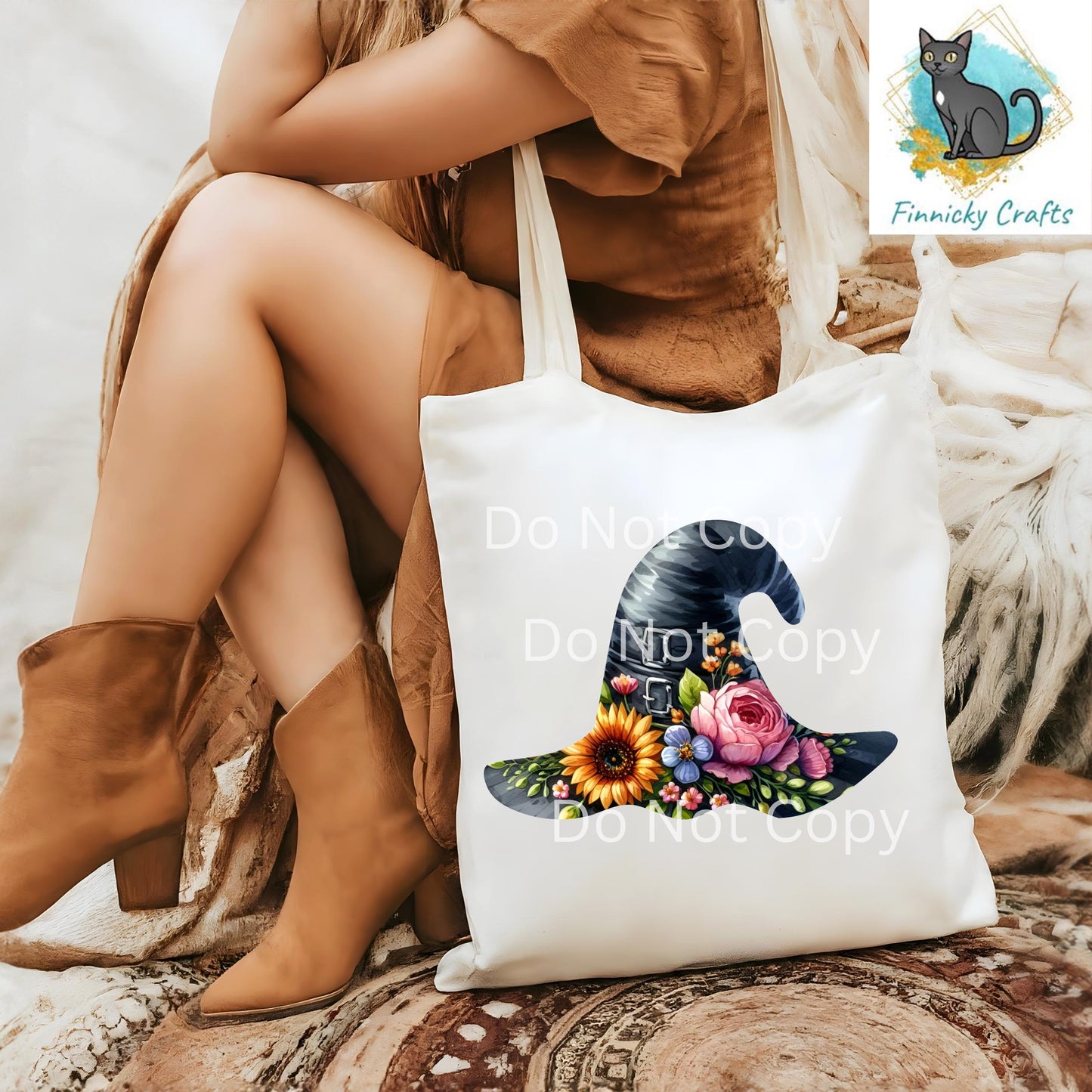 Halloween Floral Witch’s Hat png - Sublimation Designs Wall Hanger - Earrings Png, sign, Night Light, Decor