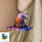 Halloween Purple Witch’s Hat png - Sublimation Designs Wall Hanger - Earrings Png, sign, Night Light, Decor