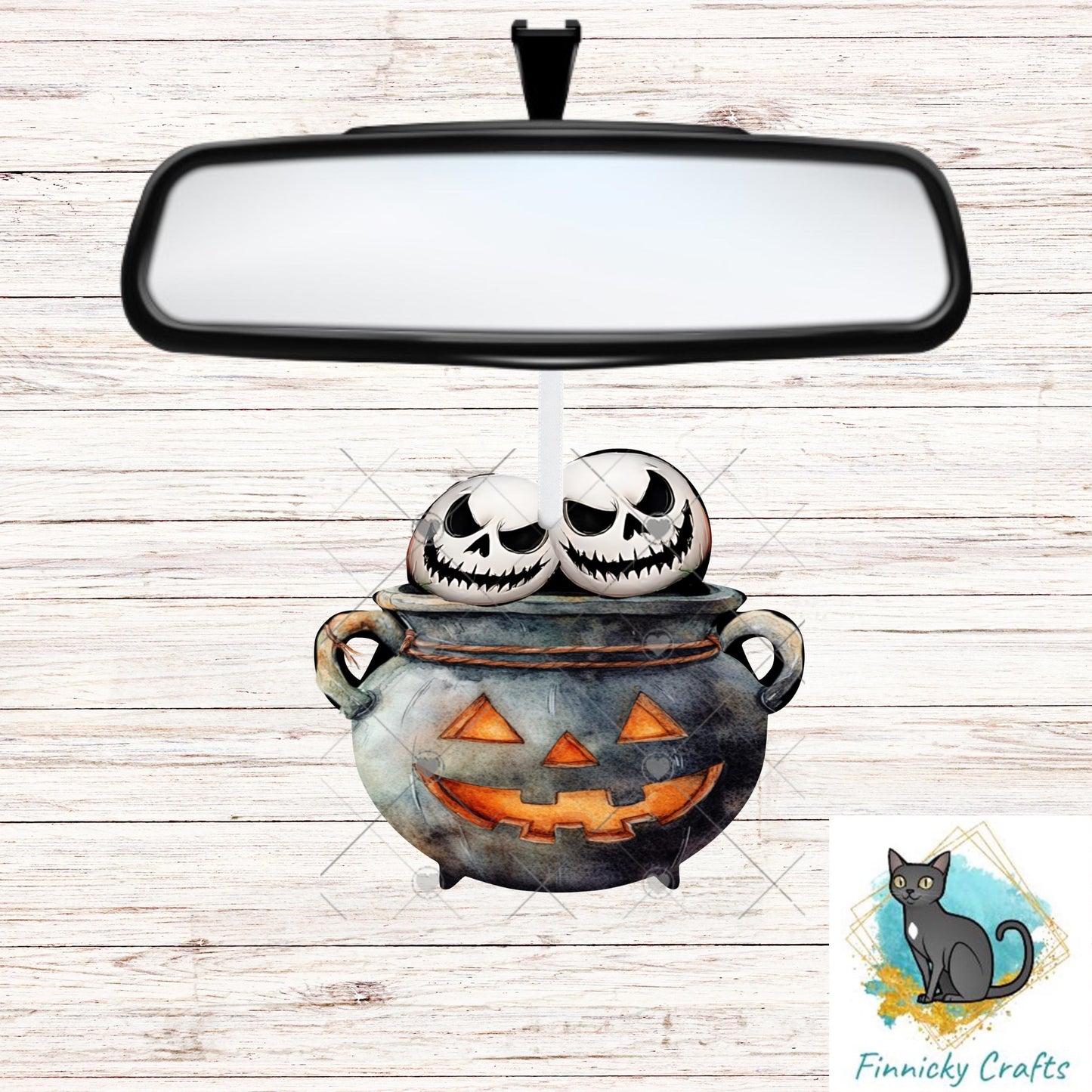Witch's Cauldron - Skulls - Sublimation Designs Wall Door Hanger, Earrings, Decor, Sign, DTF