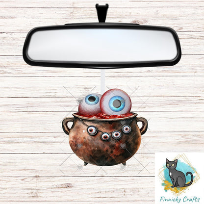 Witch's Cauldron - Eyeballs- Sublimation Designs Wall Door Hanger, Earrings, Decor, Sign, DTF