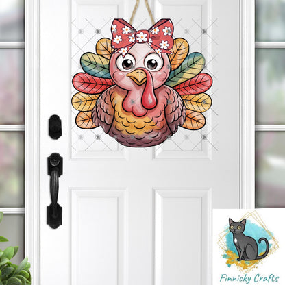 Turkey with bow bundle, Design, Digital, Download, Sublimation, Door Hanger, Tiered Tray, Decoration, Earrings, football, teacher