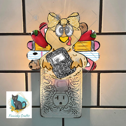 Turkey with bow bundle, Design, Digital, Download, Sublimation, Door Hanger, Tiered Tray, Decoration, Earrings, football, teacher