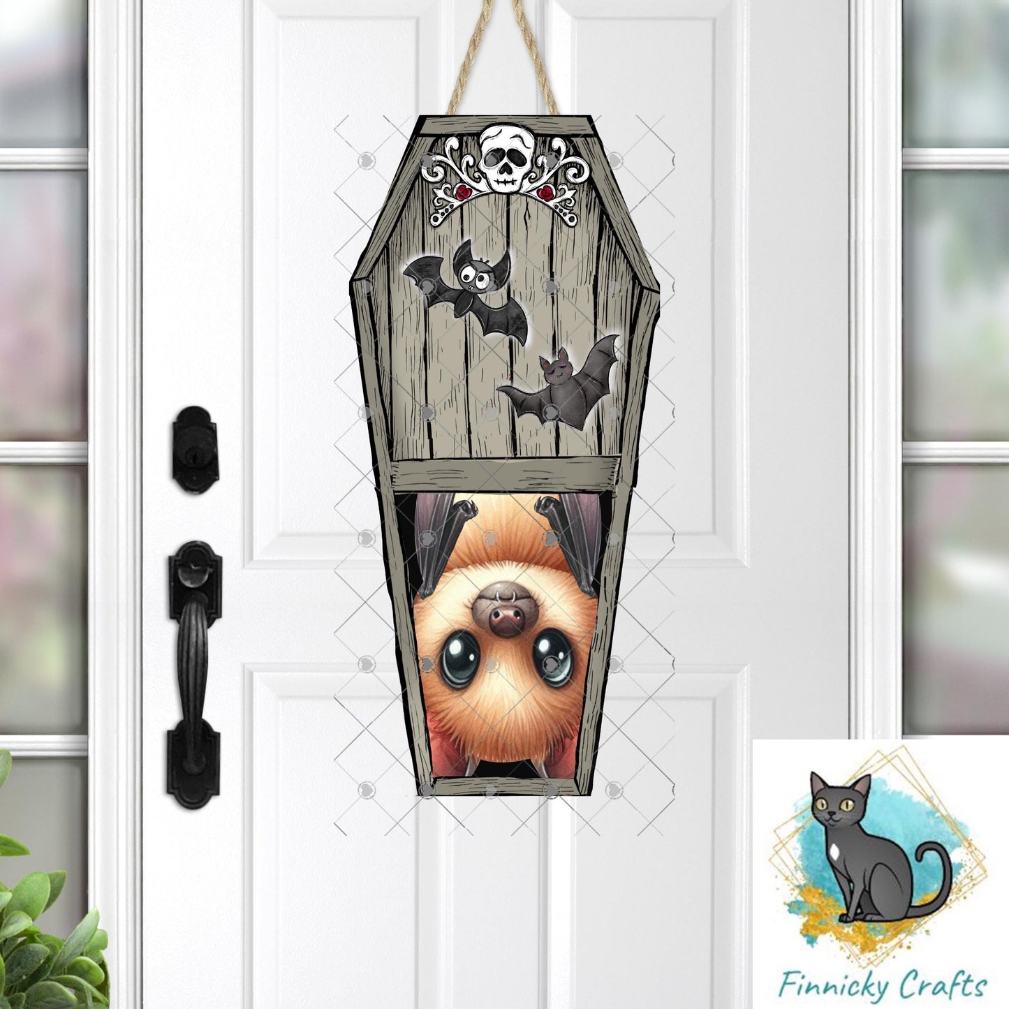 Halloween Sublimation Digital Design - Coffin, PNG, Bag charms, Night Light, earrings, sign, hair clip