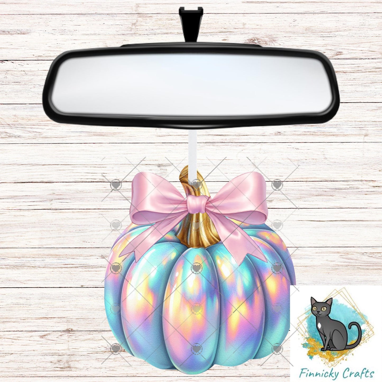 Iridescent Pumpkin with Bow, Sublimation, Digital, PNG Design, Download for Earrings, Necklace, Wall Decor, Door Hanger, Keychain