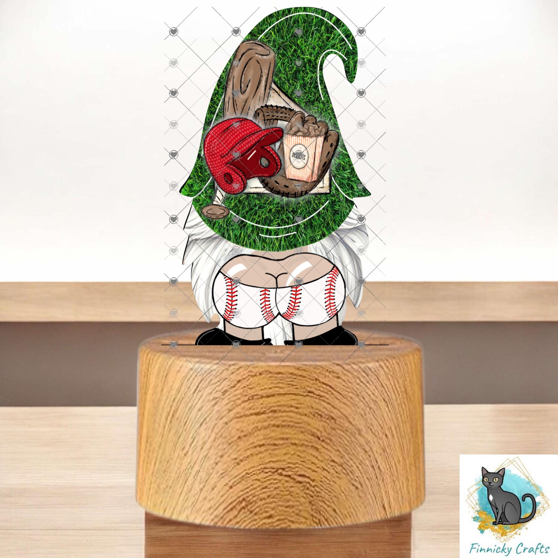 Baseball Gnome Bum Light Base png - Sublimation Designs - Gnome Download