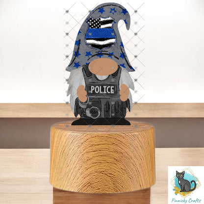 Policeman Gnome Light Base png - Sublimation Designs - Gnome Download