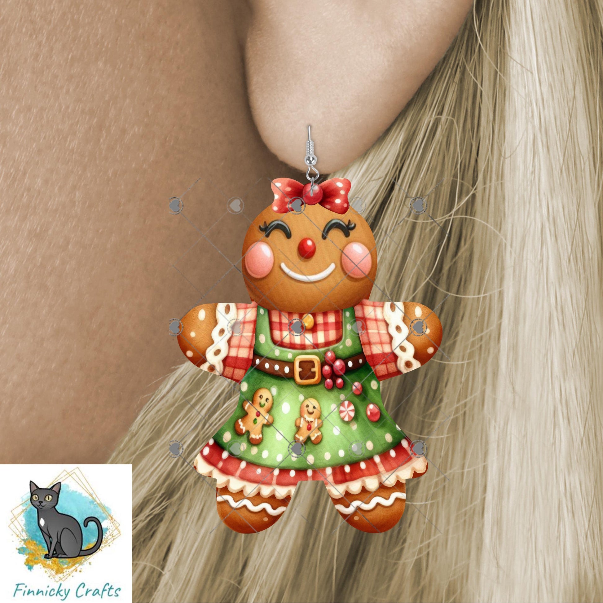 Gingerbread Couple, Gingerbread Man, Gingerbread Girl Digital, PNG, Design, Download, Ornaments, Earrings, Signs