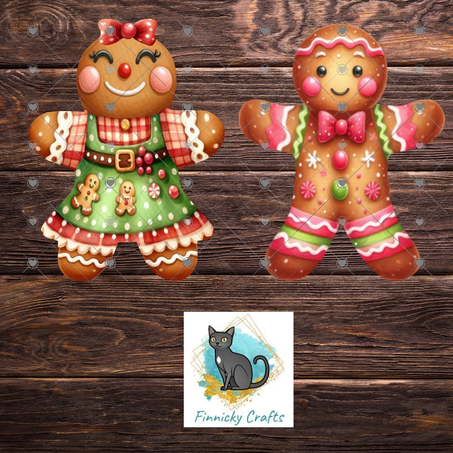 Gingerbread Couple, Gingerbread Man, Gingerbread Girl Digital, PNG, Design, Download, Ornaments, Earrings, Signs