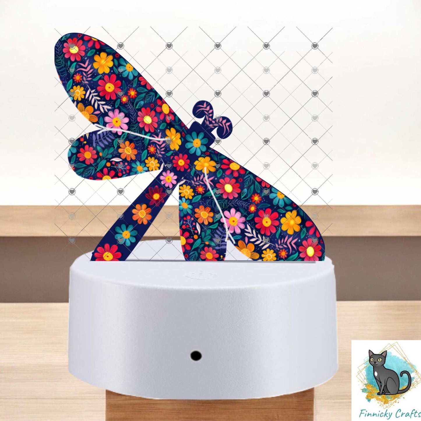 Floral Dragonfly - Sublimation Digital Design Bundle - MDF, Acrylic, Light Base