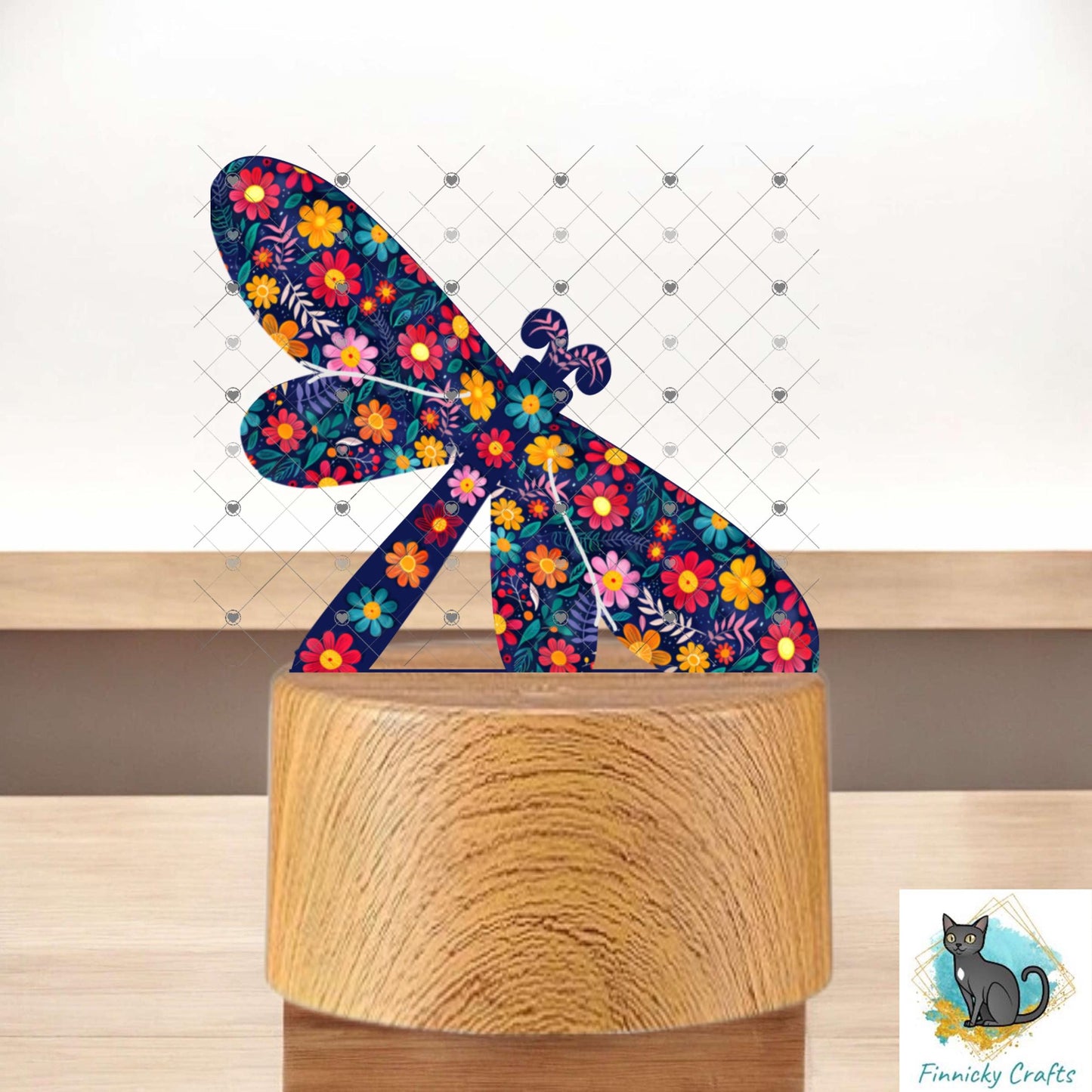Floral Dragonfly - Sublimation Digital Design Bundle - MDF, Acrylic, Light Base