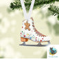 Ice Skate - Christmas Sublimation Design PNG Graphic Clip Art Digital, DTF, Earrings, Ornament, Night Light, Door Hanger