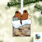 Cute dog in a chimney - Digital Design- Ornament, Shirt, Night Light - Acrylic or MDF