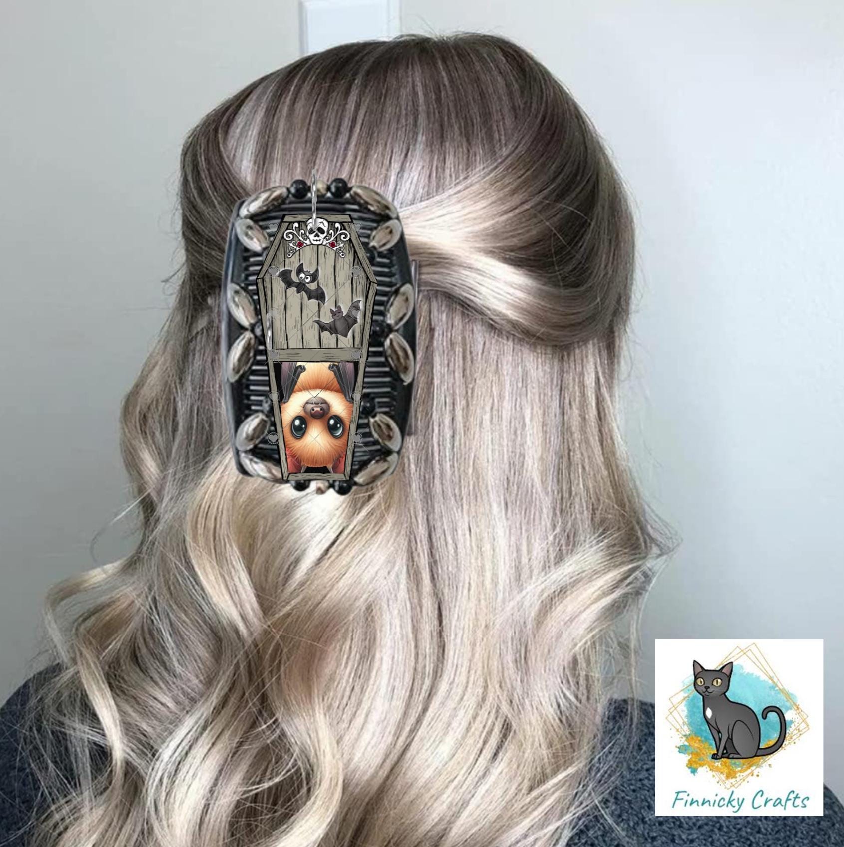 Halloween Sublimation Digital Design - Coffin, PNG, Bag charms, Night Light, earrings, sign, hair clip