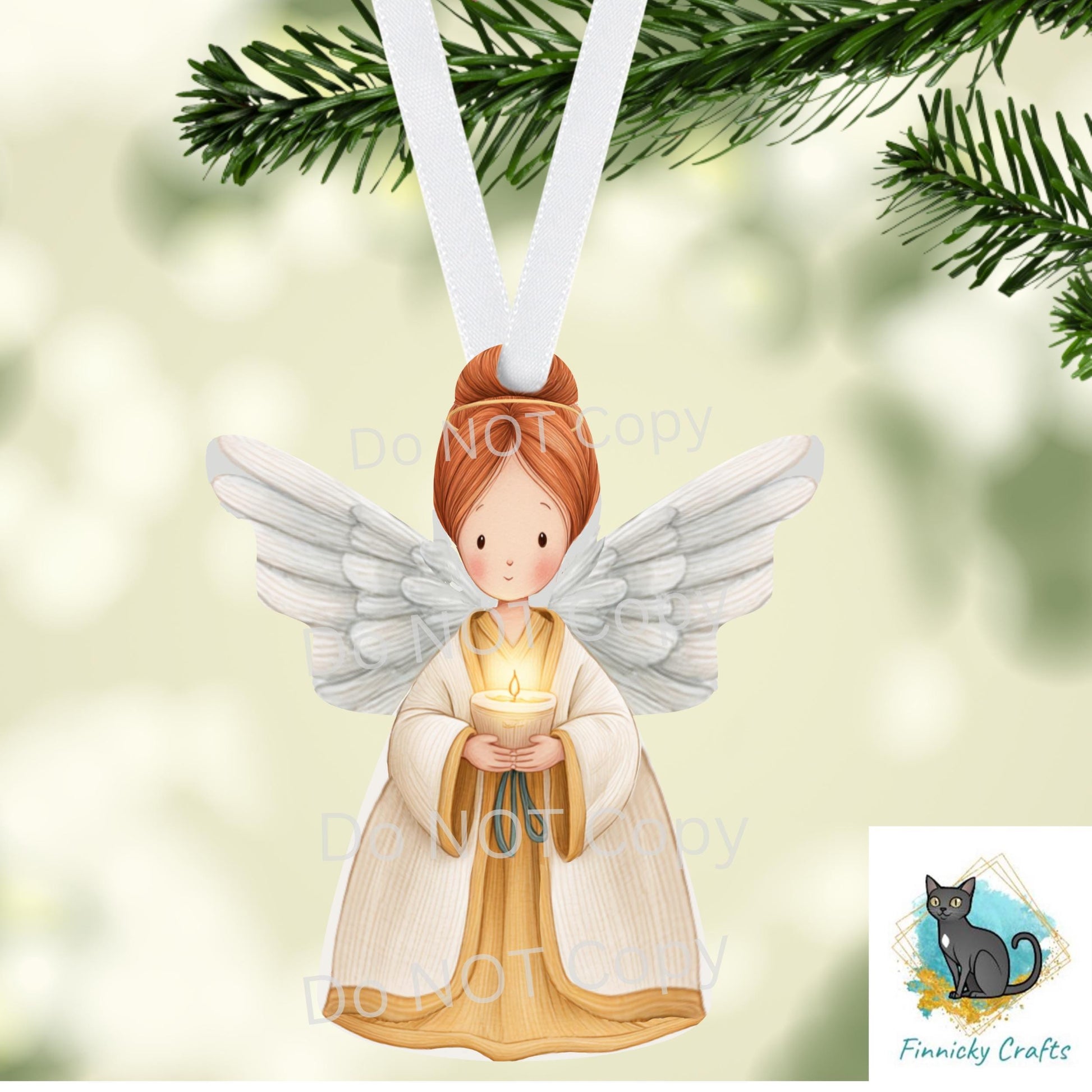 Angels Christmas Ornament Digital File Bundle – Night Light, Sign