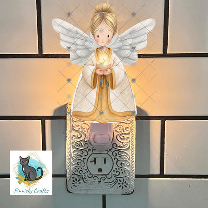 Angels Christmas Ornament Digital File Bundle – Night Light, Sign
