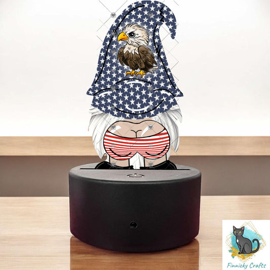 Patriotic Gnome Bum Light Base png - Sublimation Designs - Gnome Download